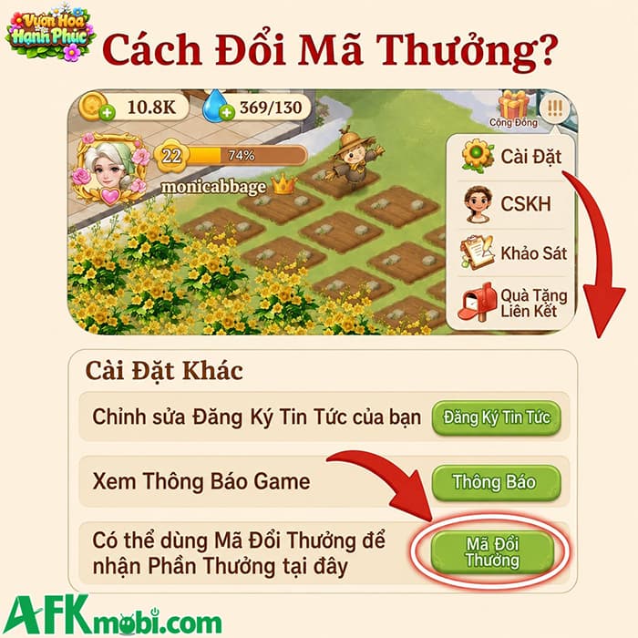Giftcode Vườn Hoa Hạnh Phúc Gzone